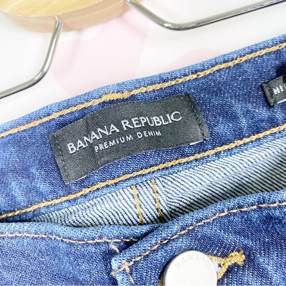 Banana Republic Dark Wash Hiigh Rise Wide Leg Crop Denim Jeans 28 - Picture 8 of 10